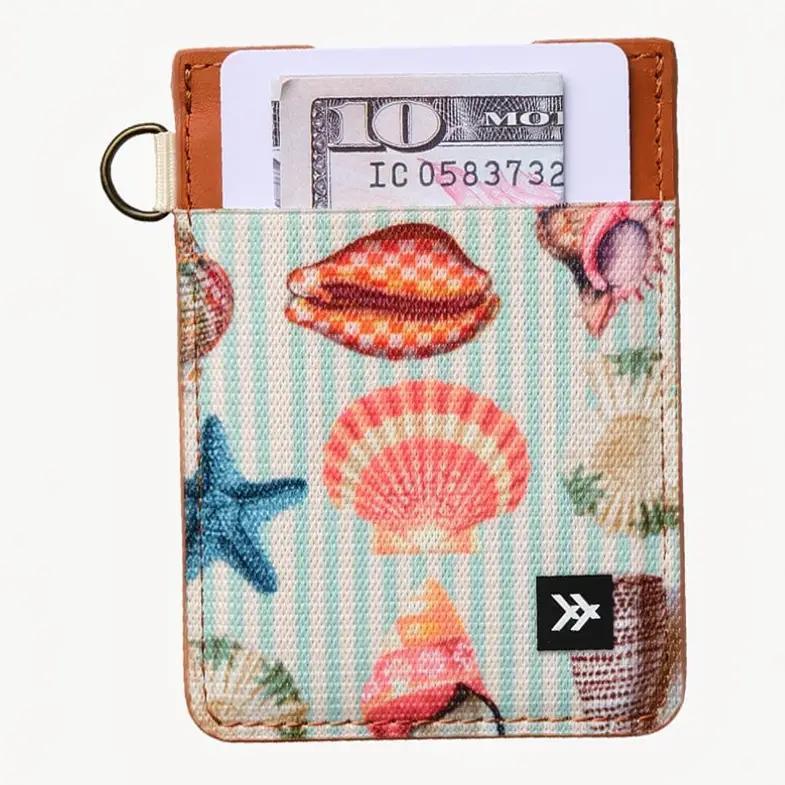 Shells Vertical Leather Wallet