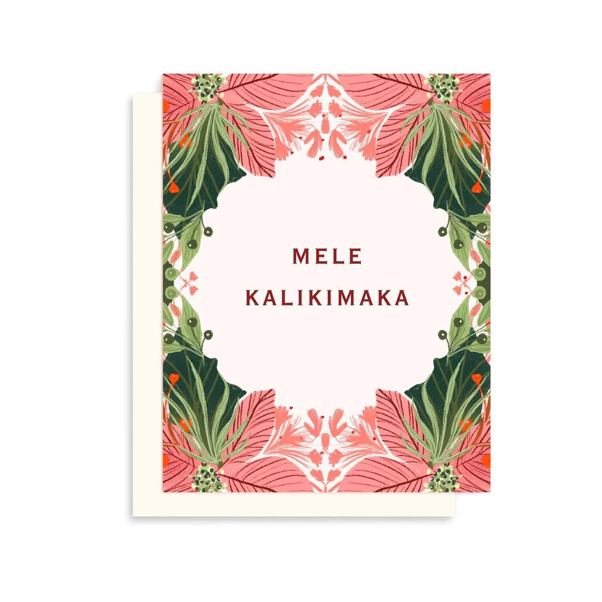 Mele Kalikimaka Botanical Card