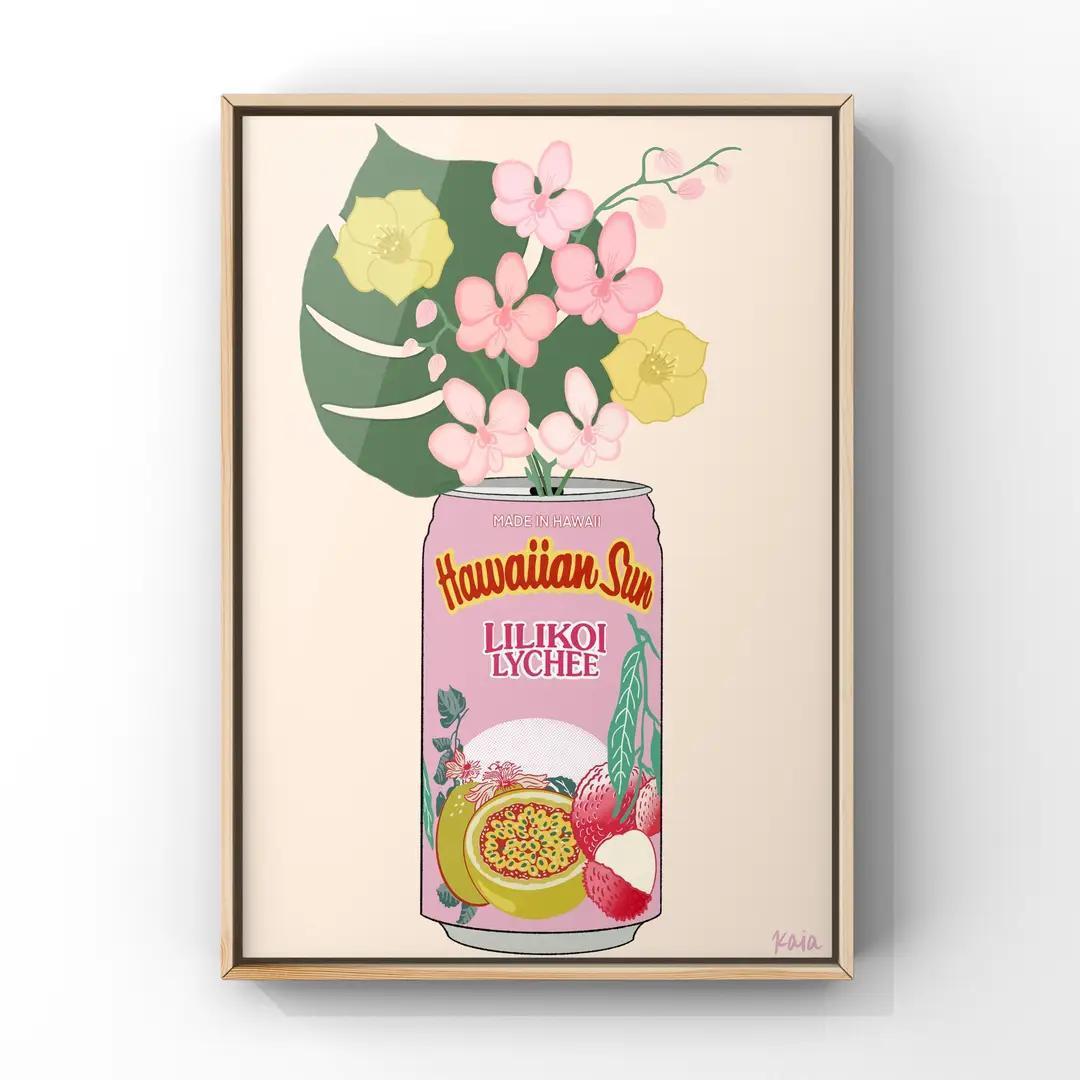 Lilikoi Lychee Hawaiian Sun Art Print