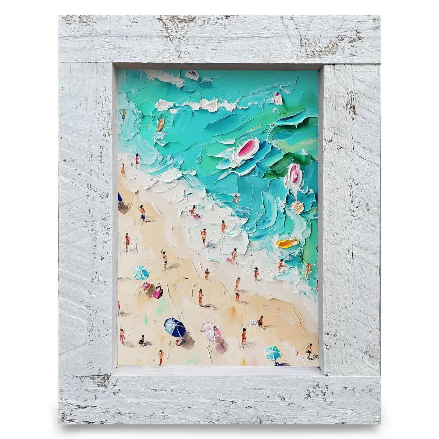 Colorful Surf Wood Framed Art