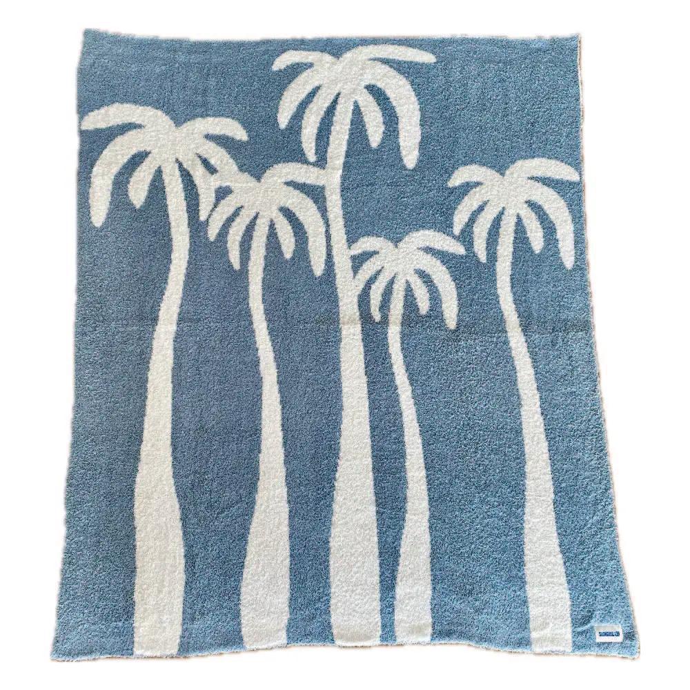 Dancing Palms Plush Throw