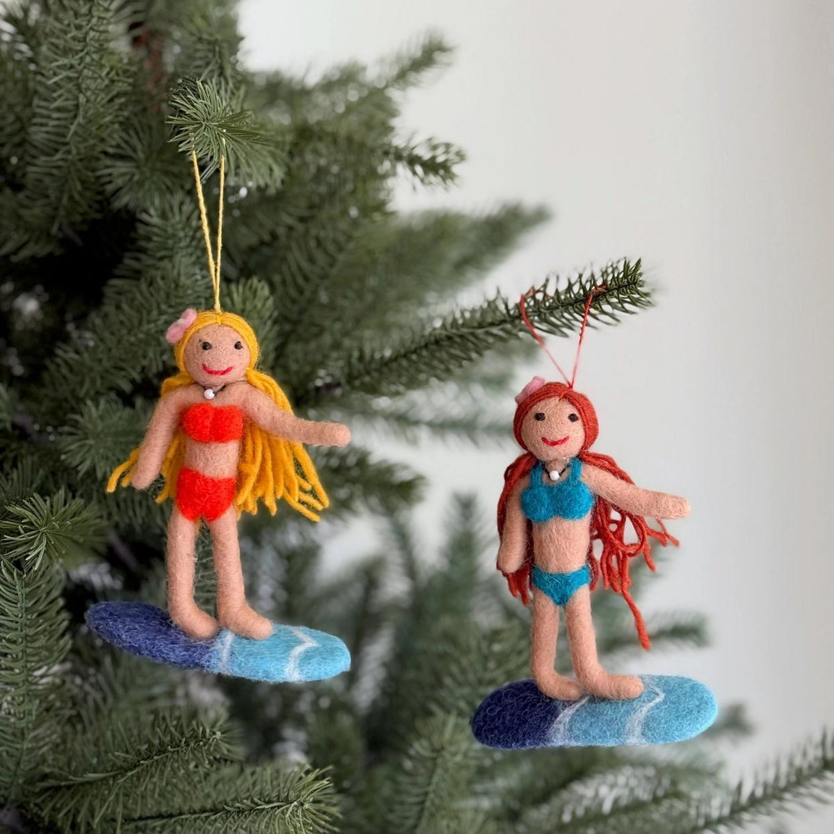 Surfer Girl Felt Ornament