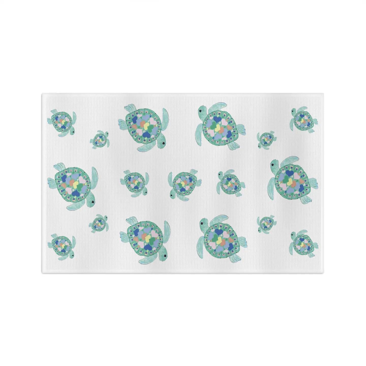 Love Sea Turtles Microfiber Kitchen Towel