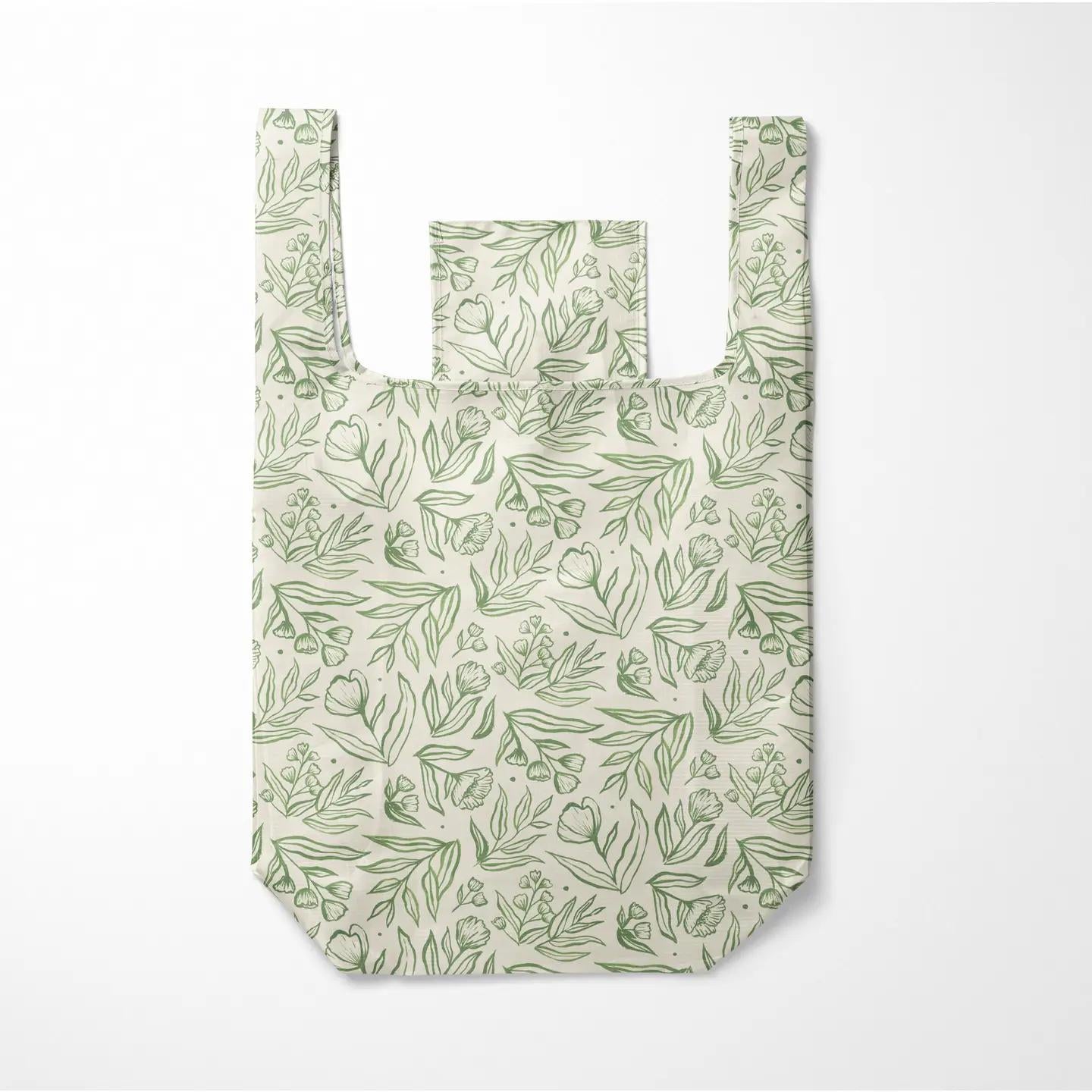 Sage Botanical Reusable Shopping Bag