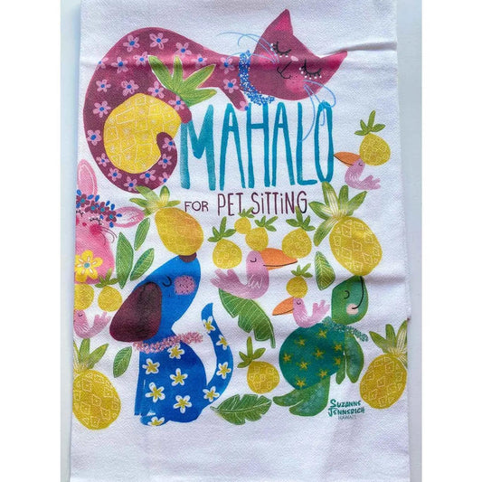 Mahalo For Pet Sitting Dish Towel