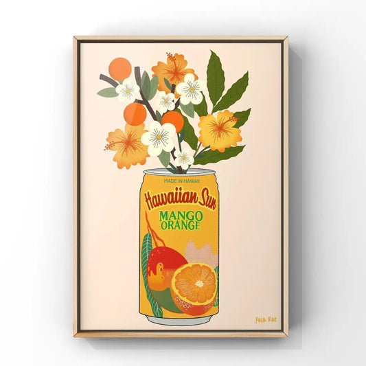 Mango Orange Hawaiian Sun Art Print