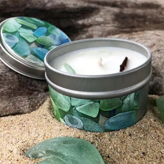 Seaglass Discovery Candle Pastel Tin