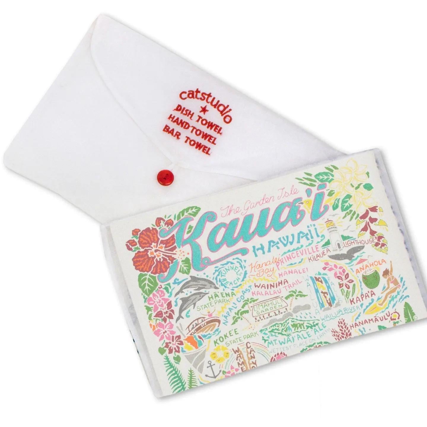 Kauai Embroidered Dish Towel
