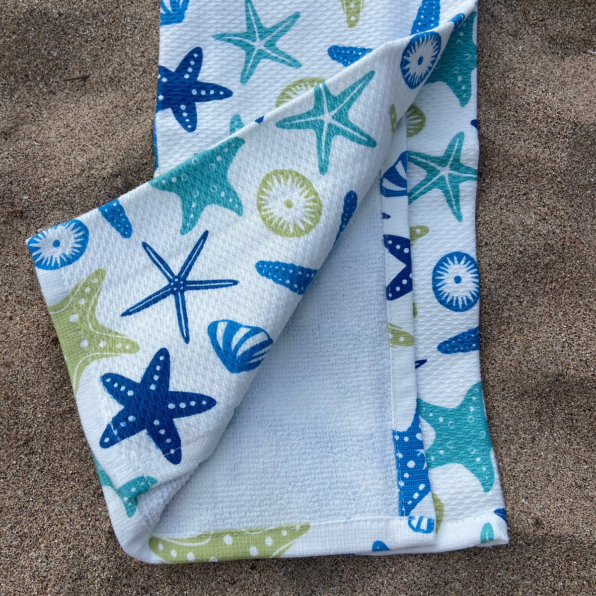 Blue Starfish Terry Cloth Towel