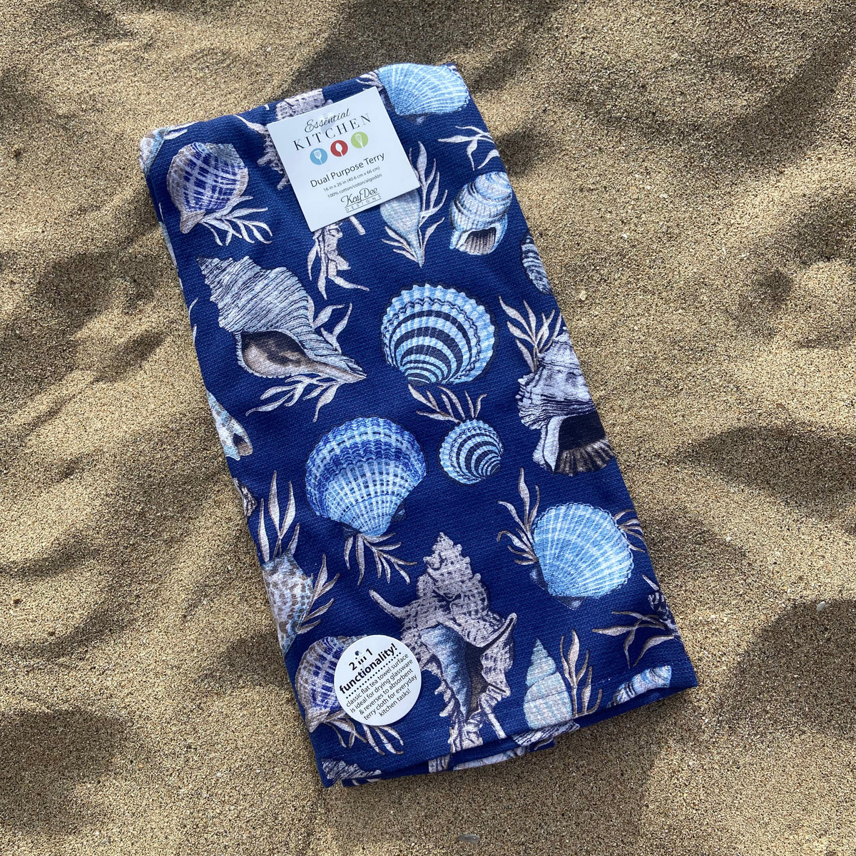 Blue Shell Toss Terry Cloth Towel