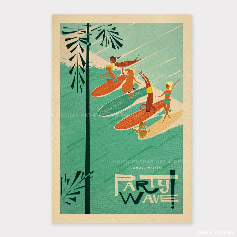 Party Wave Travel Print