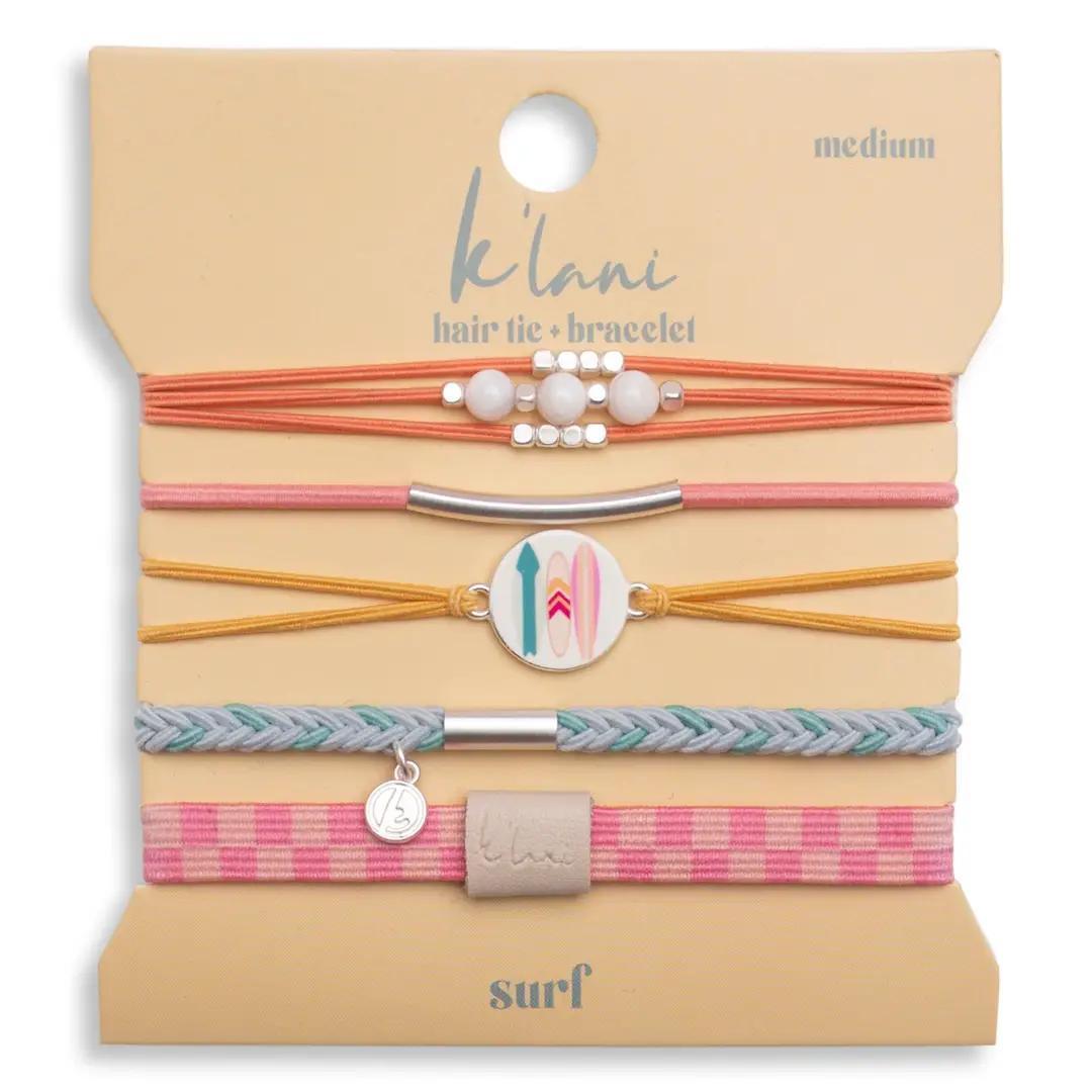 Surf Surfboard Hair Tie Bracelets