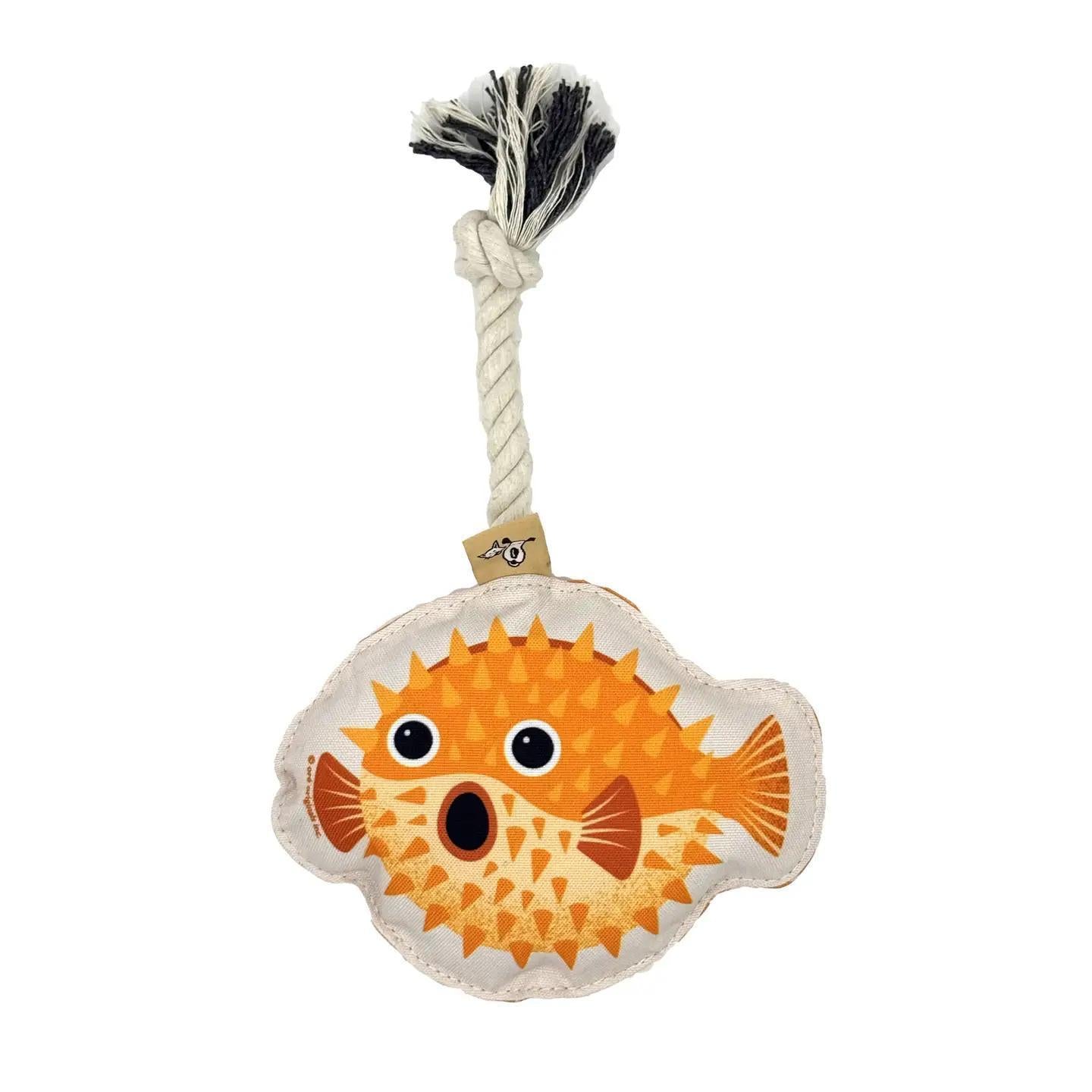 Puffer Fish Rope Dog Toy