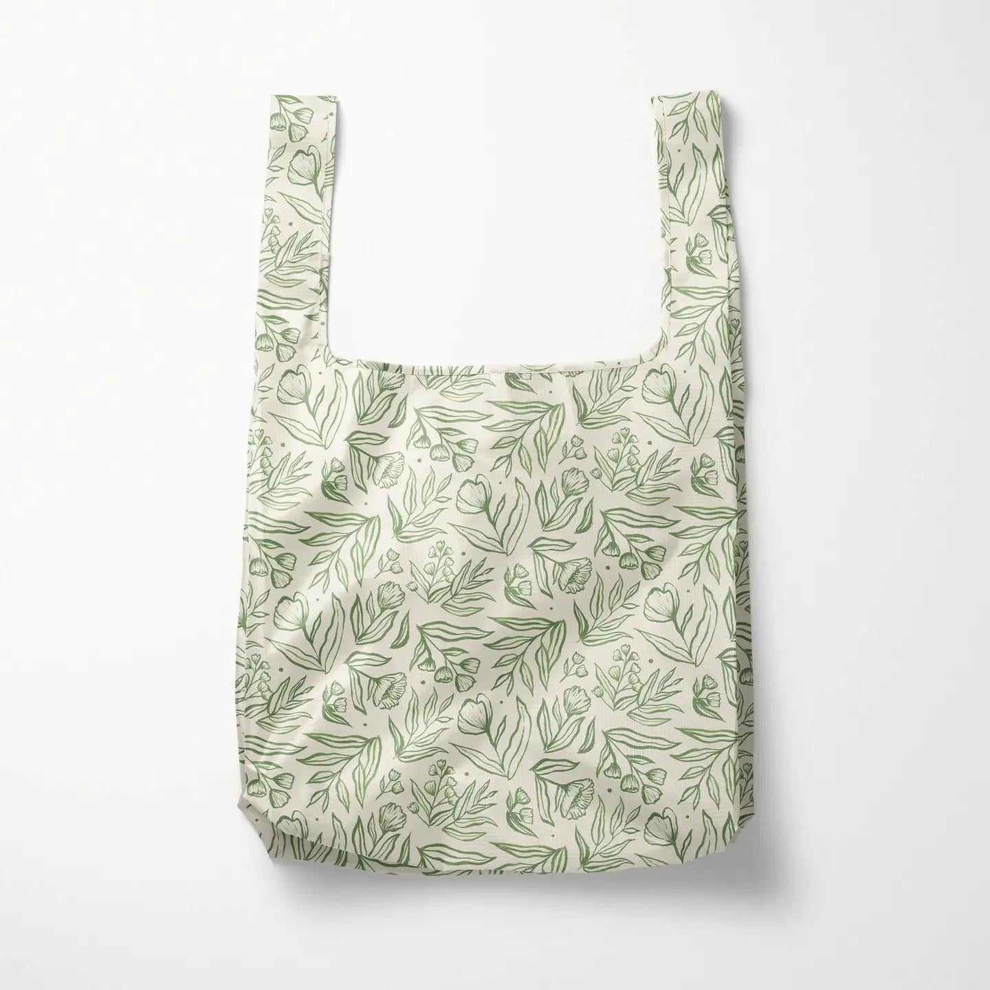 Sage Botanical Reusable Shopping Bag