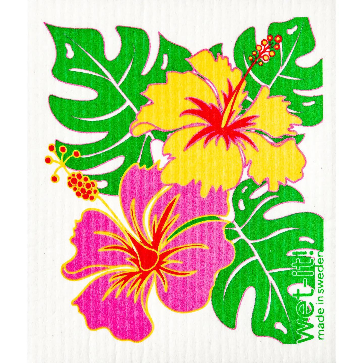 Happy Hibiscus Swedish Cloth