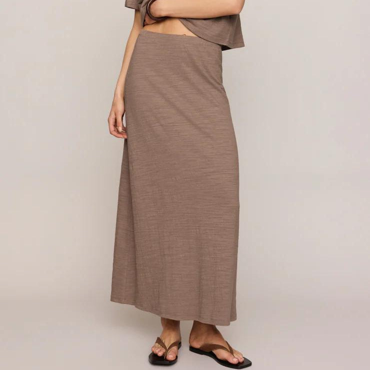 Delavine Textured Midi Skirt