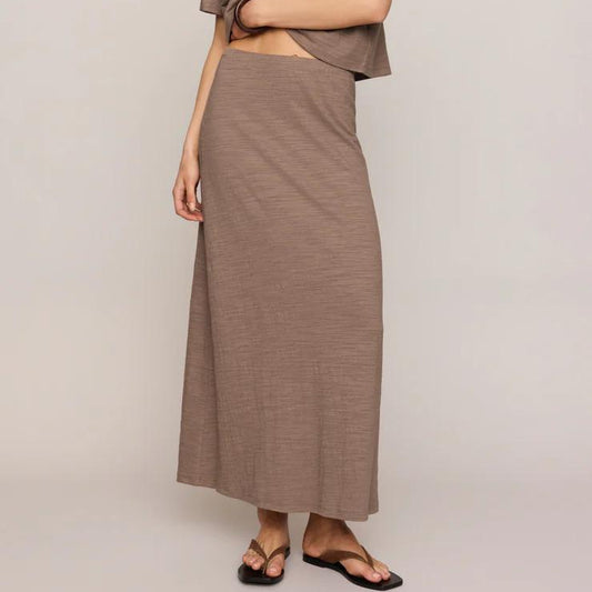 Delavine Textured Midi Skirt