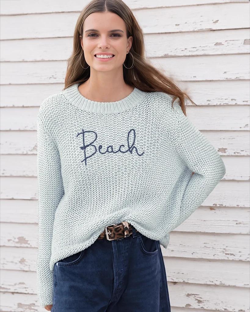 BEACH MARLED TOP CHUNKY Sweater