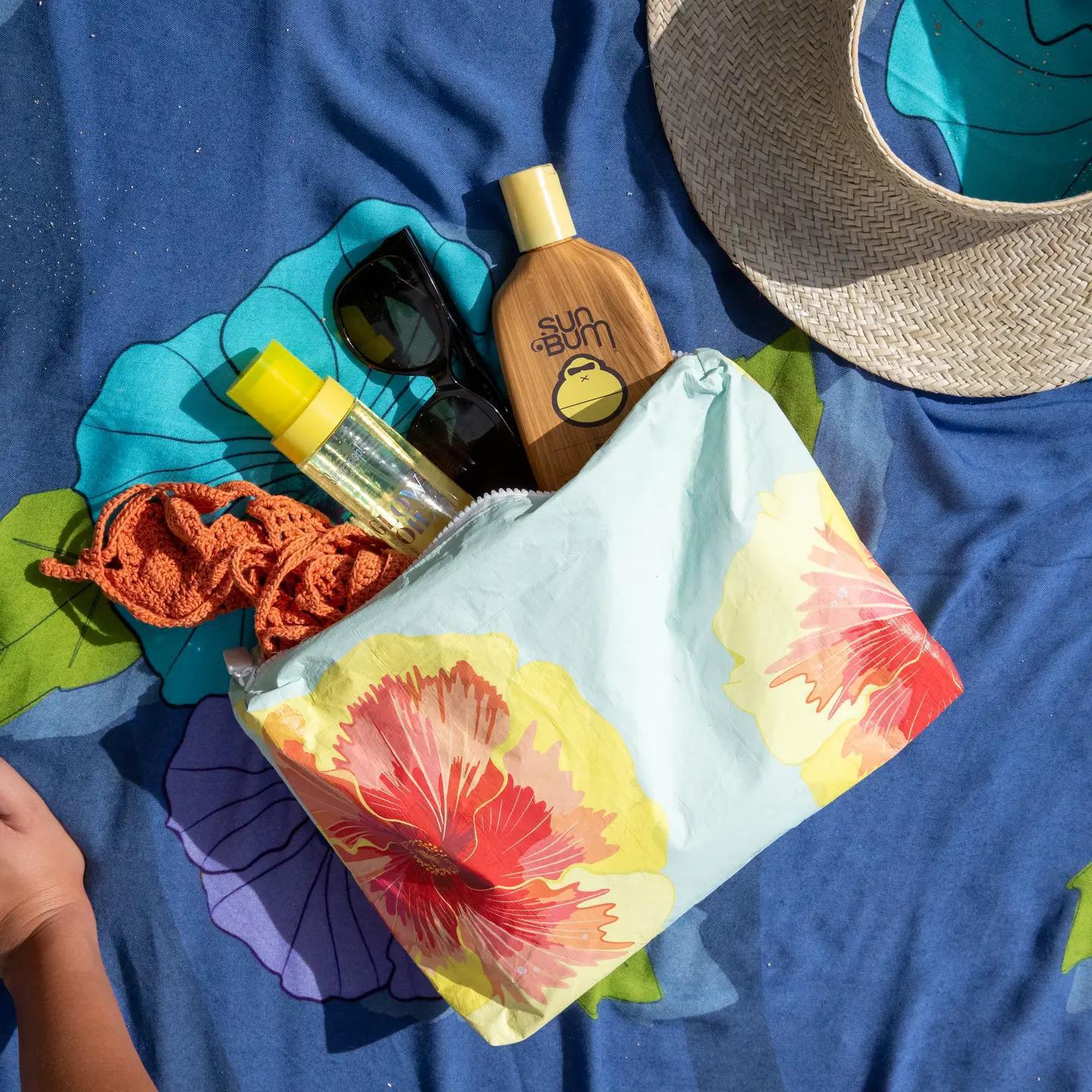 'Olena Hibiscus Water Resistant Pouch