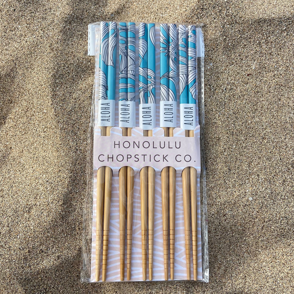 Blue Monstera Reusable Chopstick Set
