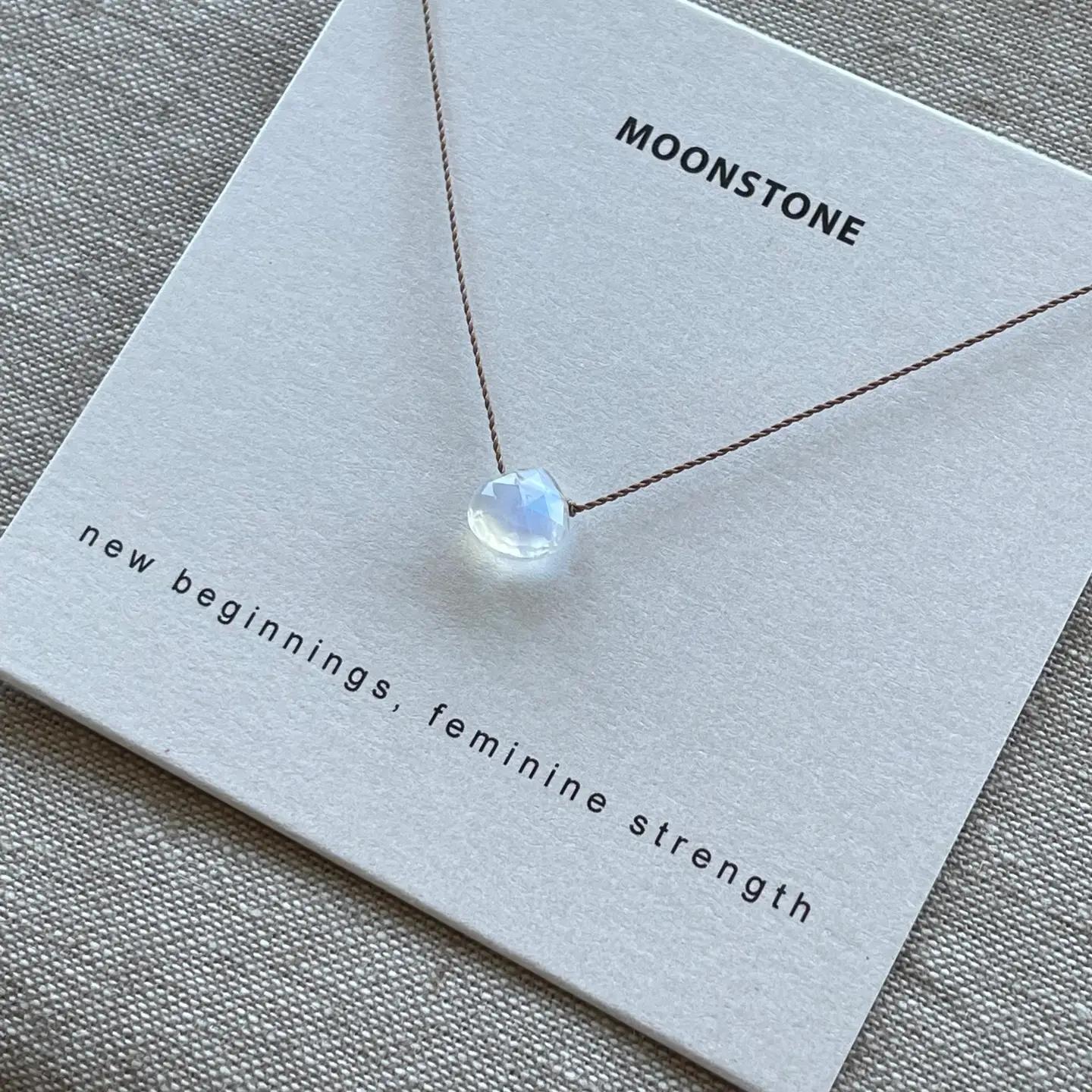 Moonstone Nylon Necklace