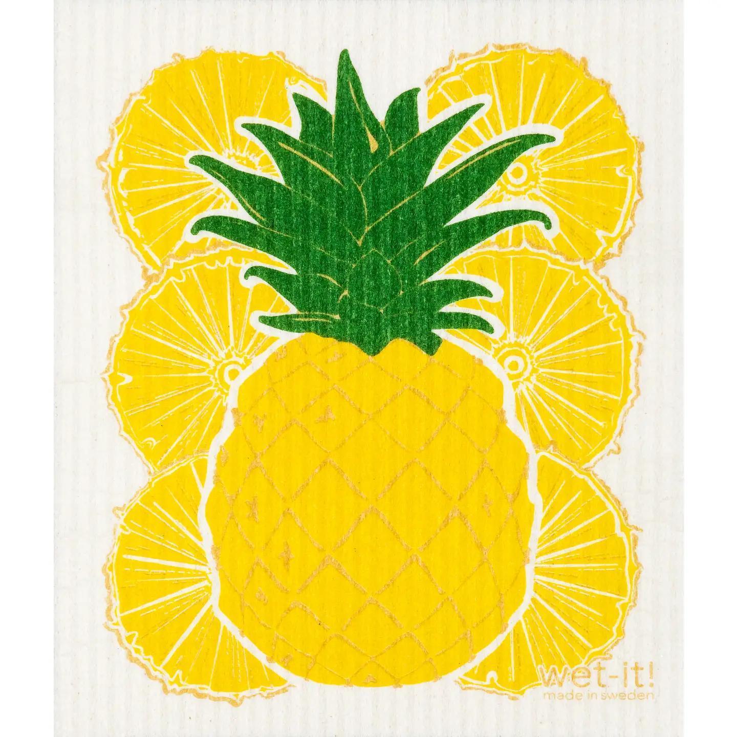 Swedish dishcloth from Sandpeople in Kauai, Hawaii, featuring the “Hospitality” design from the Water Life Collection. Lightweight, super-absorbent cloth (6.75 x 8 in) made in Sweden, ideal for washing dishes, wiping counters, polishing surfaces, dusting, and cleaning glass. Reusable, machine washable, and top-rack dishwasher safe.