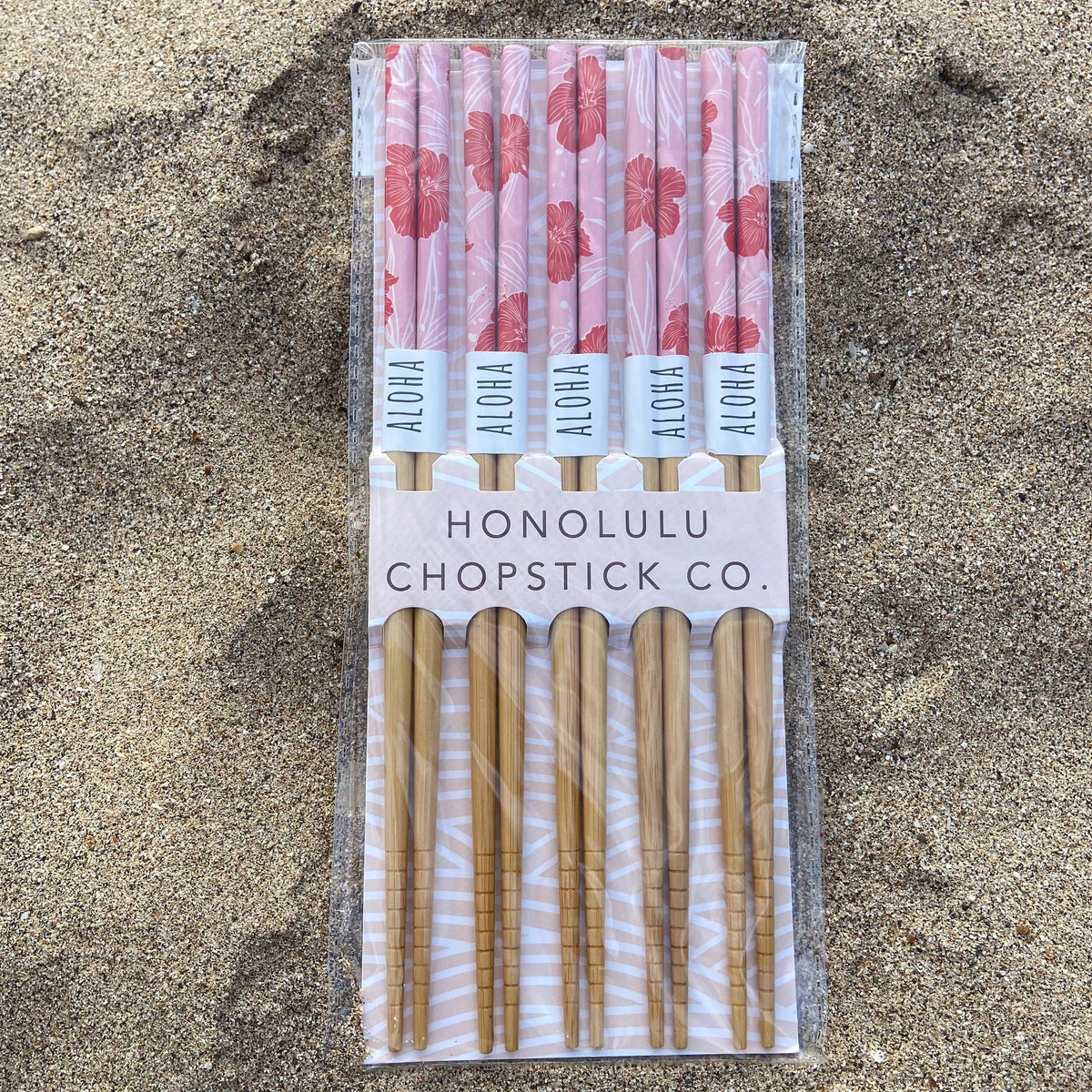 Red Hibiscus Reusable Chopstick Set