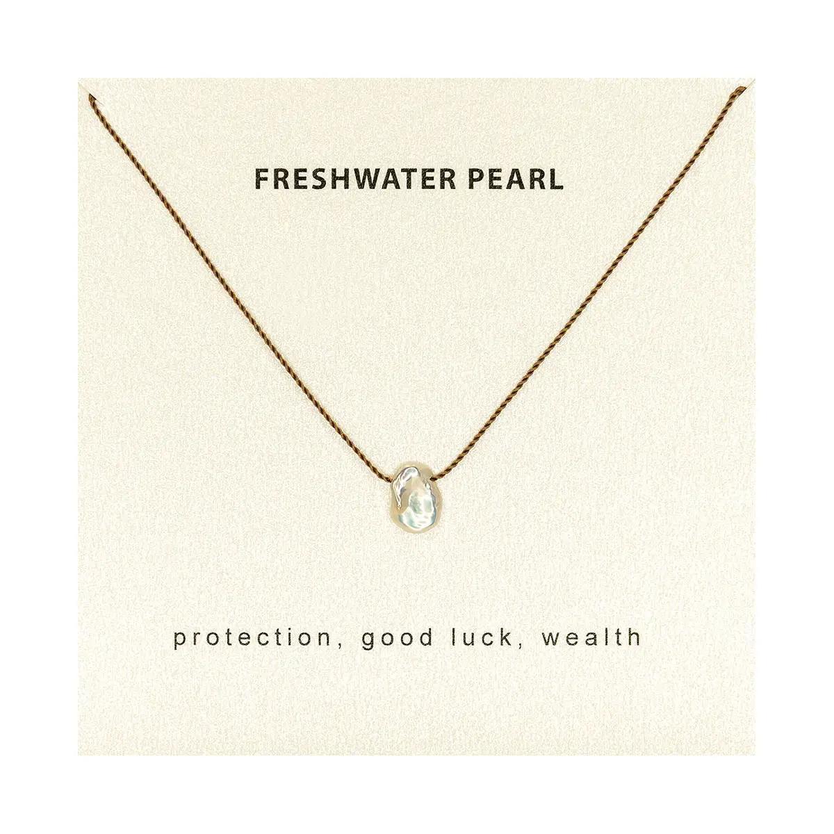 Keshi Pearl Nylon Necklace