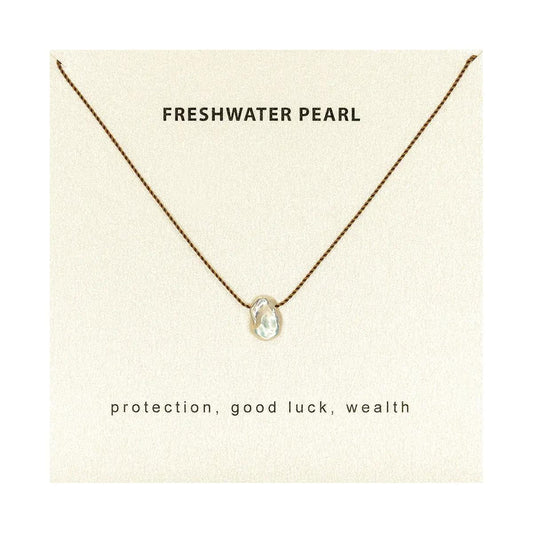 Keshi Pearl Nylon Necklace