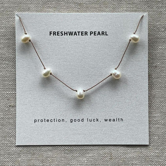 5 Pearl Nylon Necklace