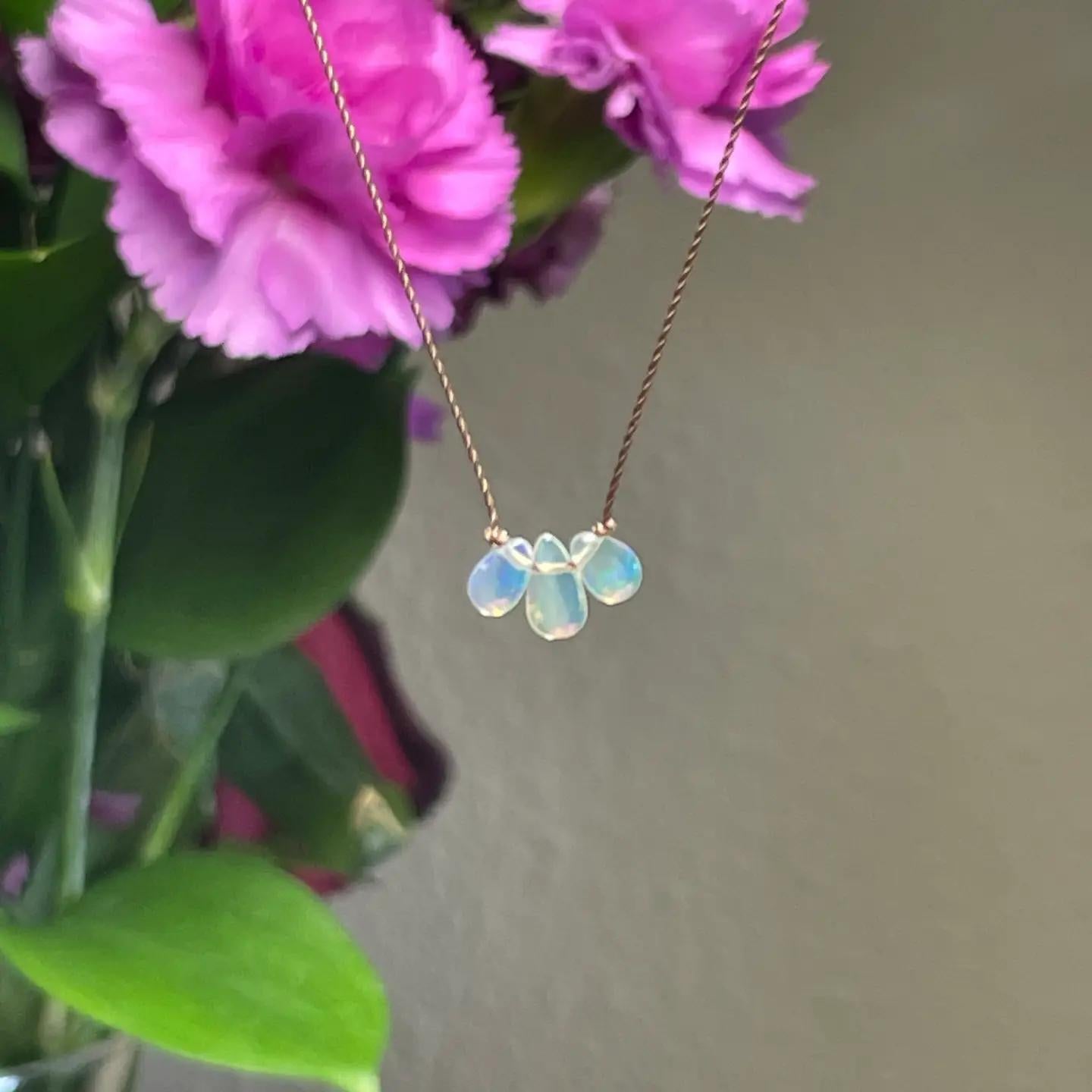 3 Opal Nylon Necklace