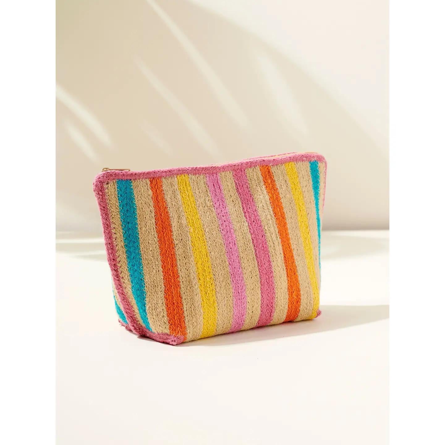 Fifi Striped Zip Pouch