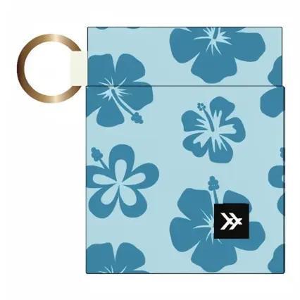 Blue Hawaiian Floral Elastic Wallet