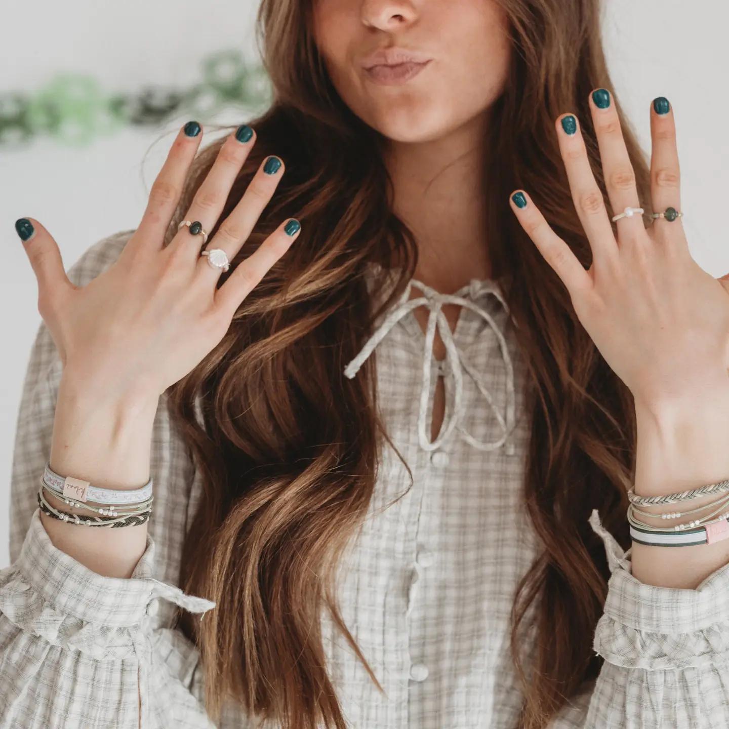 Tide Seashell Ring Hair Tie Set