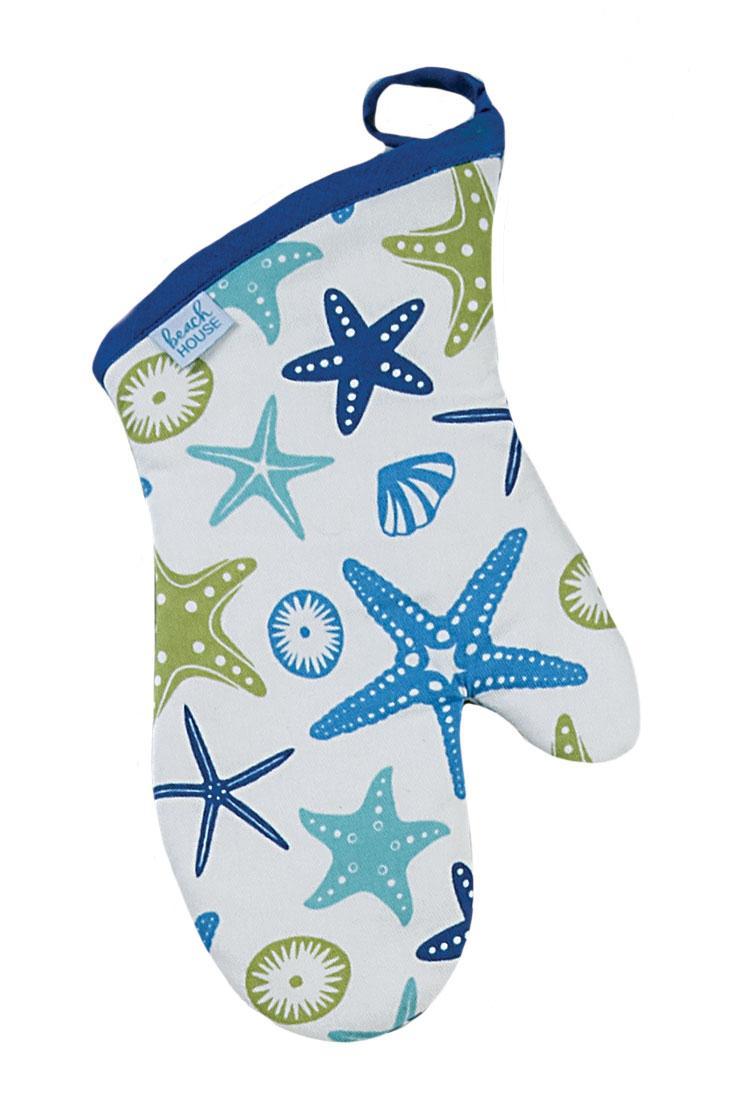 Blue Starfish Oven Mitt