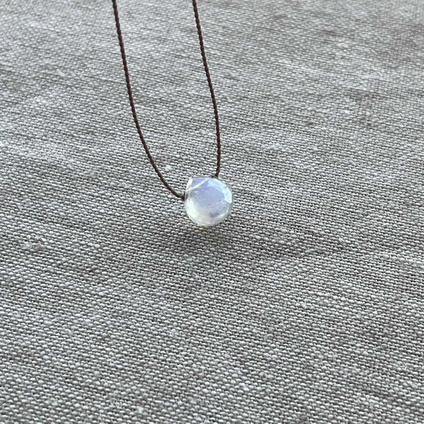 Moonstone Nylon Necklace