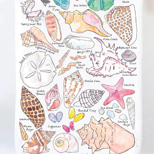 Seashell Beach Tea Towel