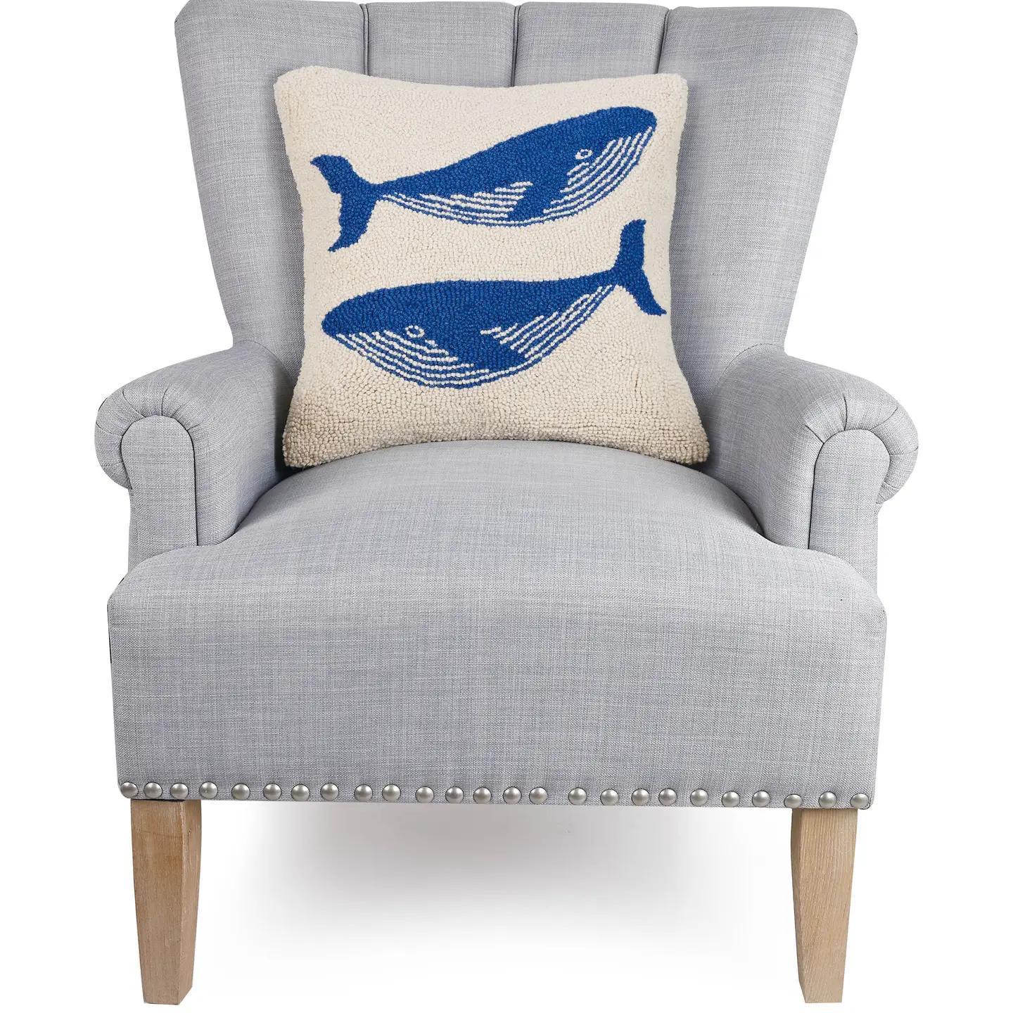 2 Whales Hook Pillow