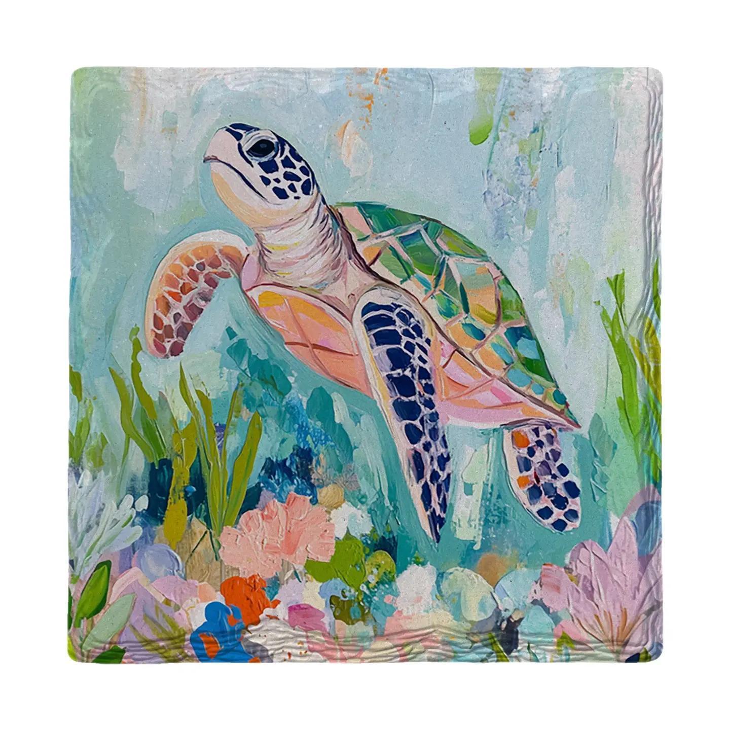 Charming Sea Turtle Coaster