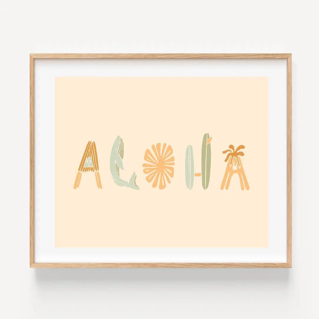 Aloha Shapes Print 8x10