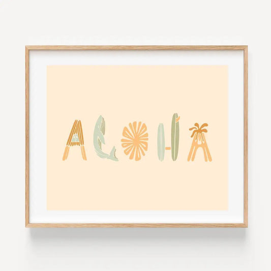 Aloha Shapes Print 8x10