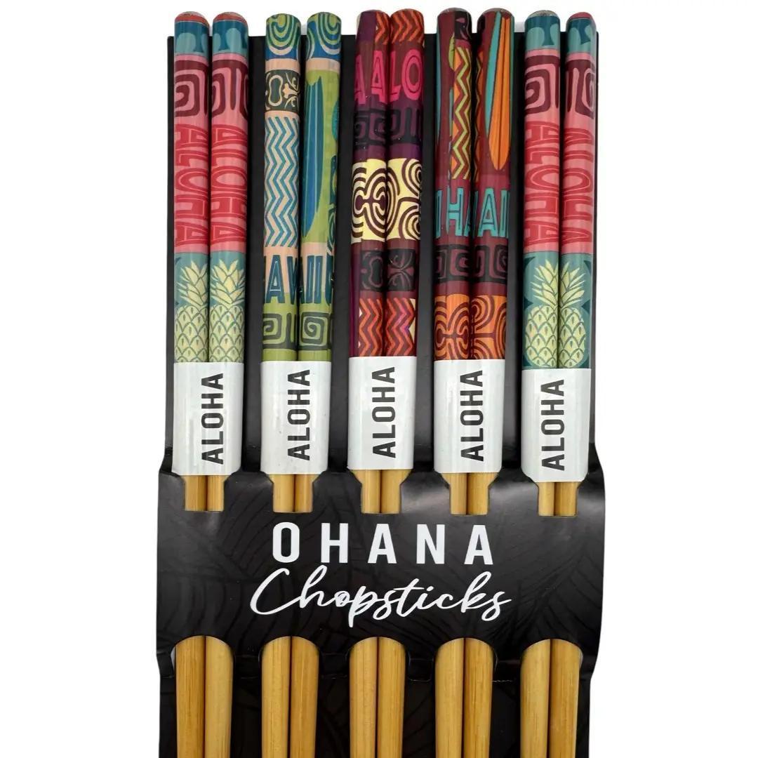 Hawaiian Tribal Reusable Chopstick Set