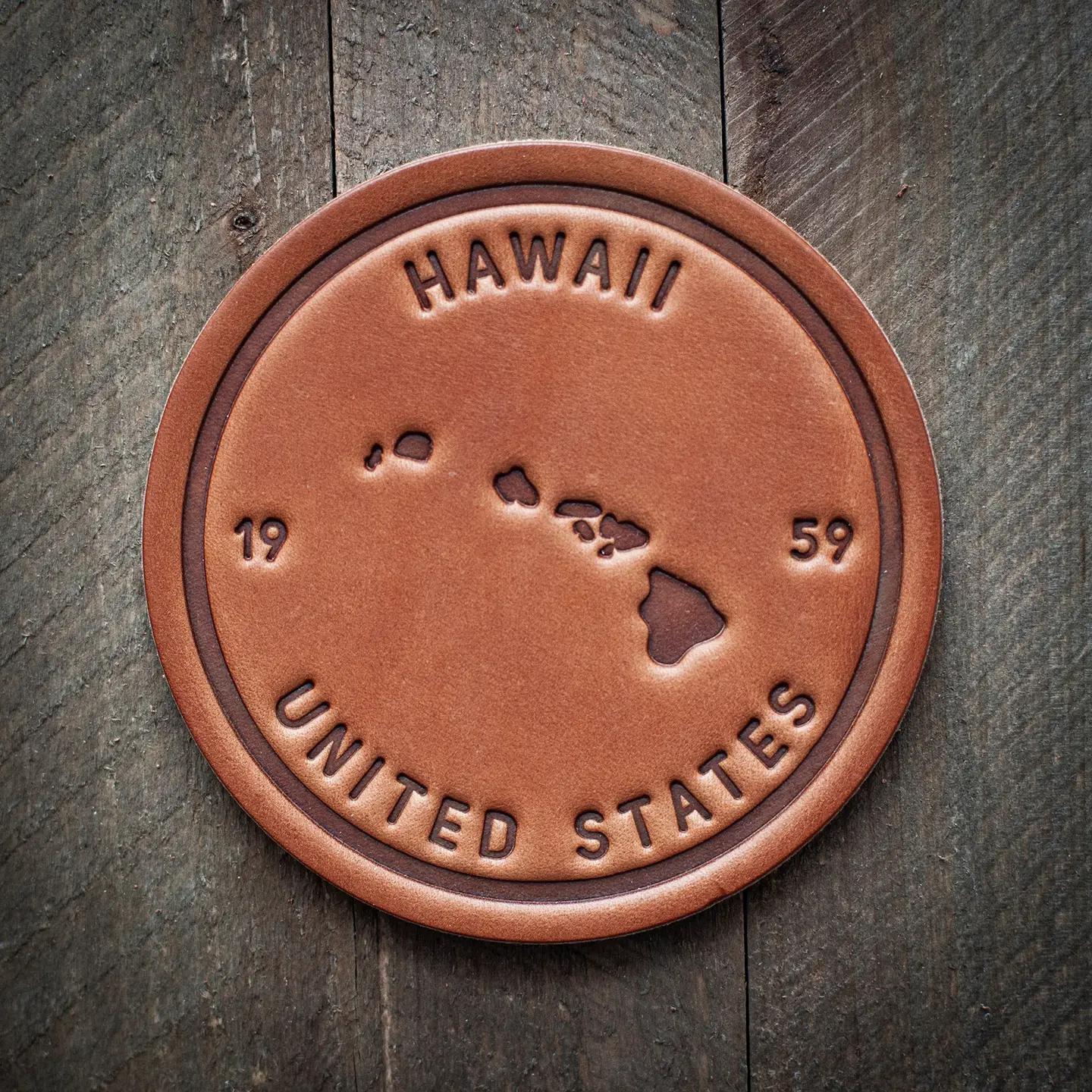 Leather Hawaii Coaster