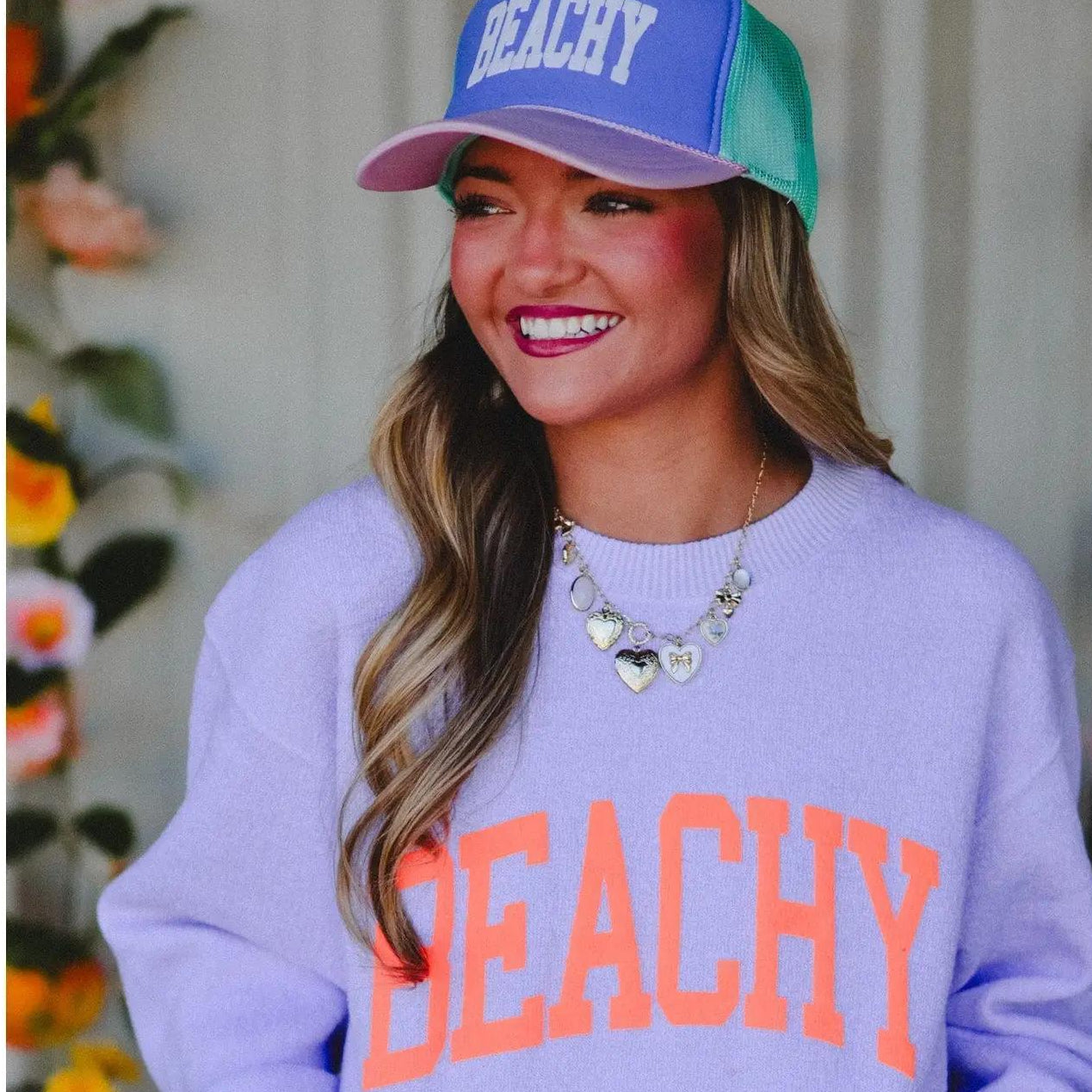 Beachy Lavender Knit Sweater