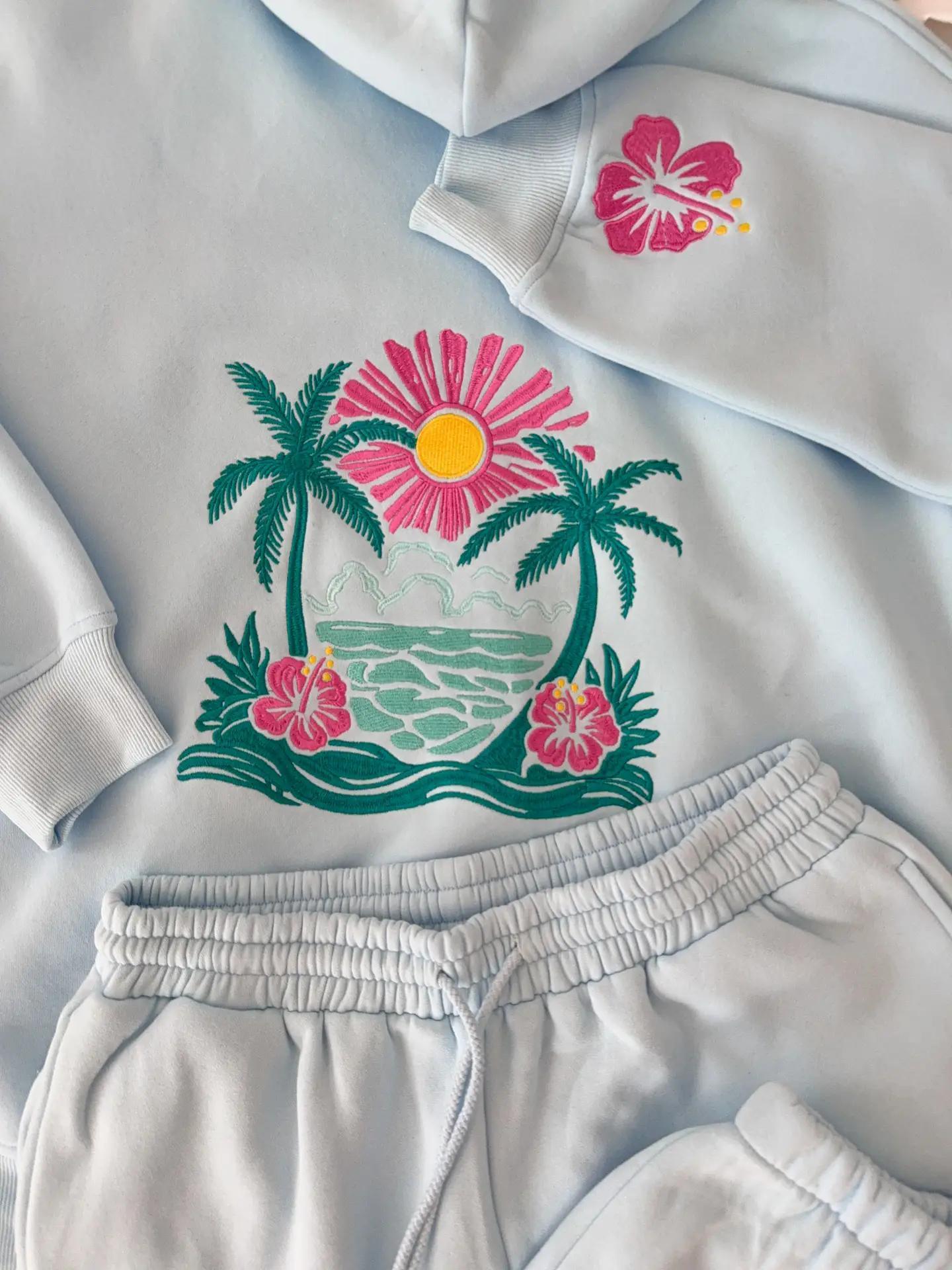 Icy Blue Beach Babe Hoodie