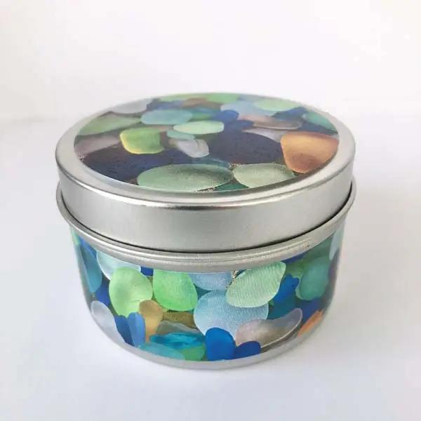 Seaglass Discovery Cobalt Candle Tin