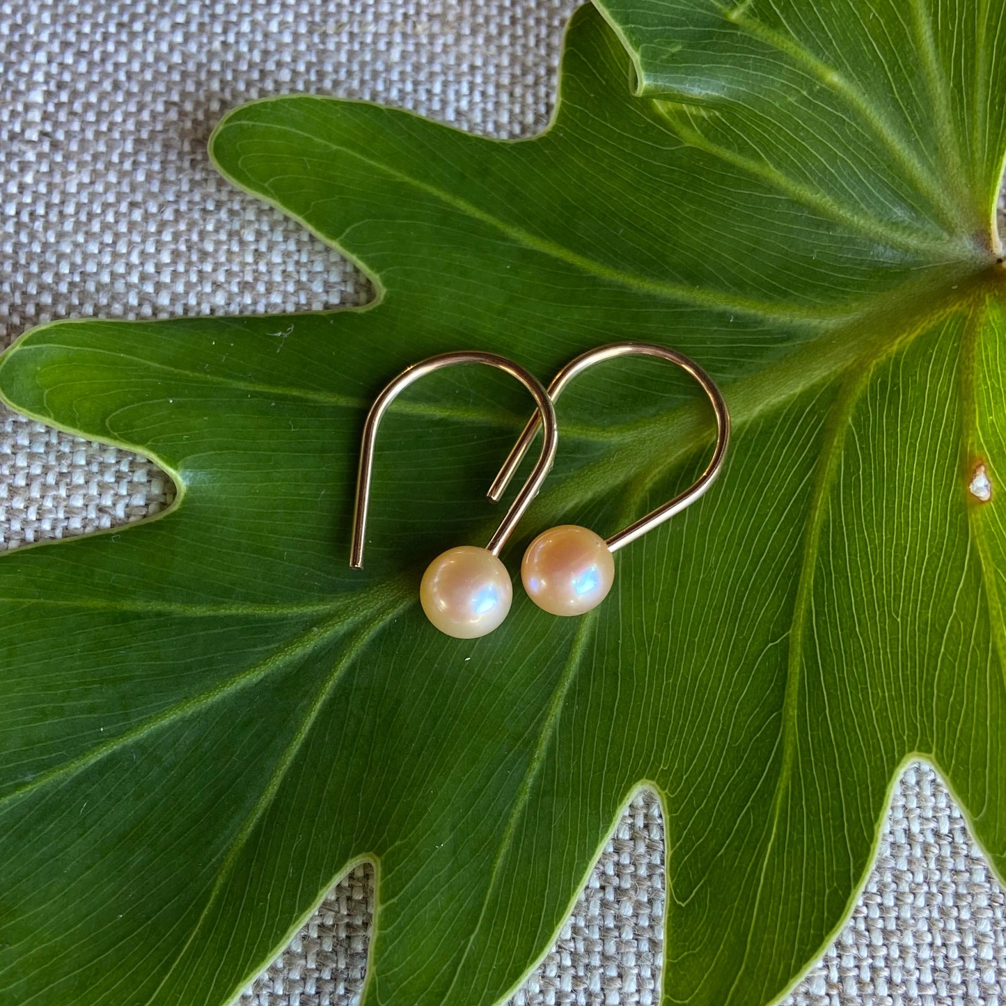 Pearl Horseshoe Earrings