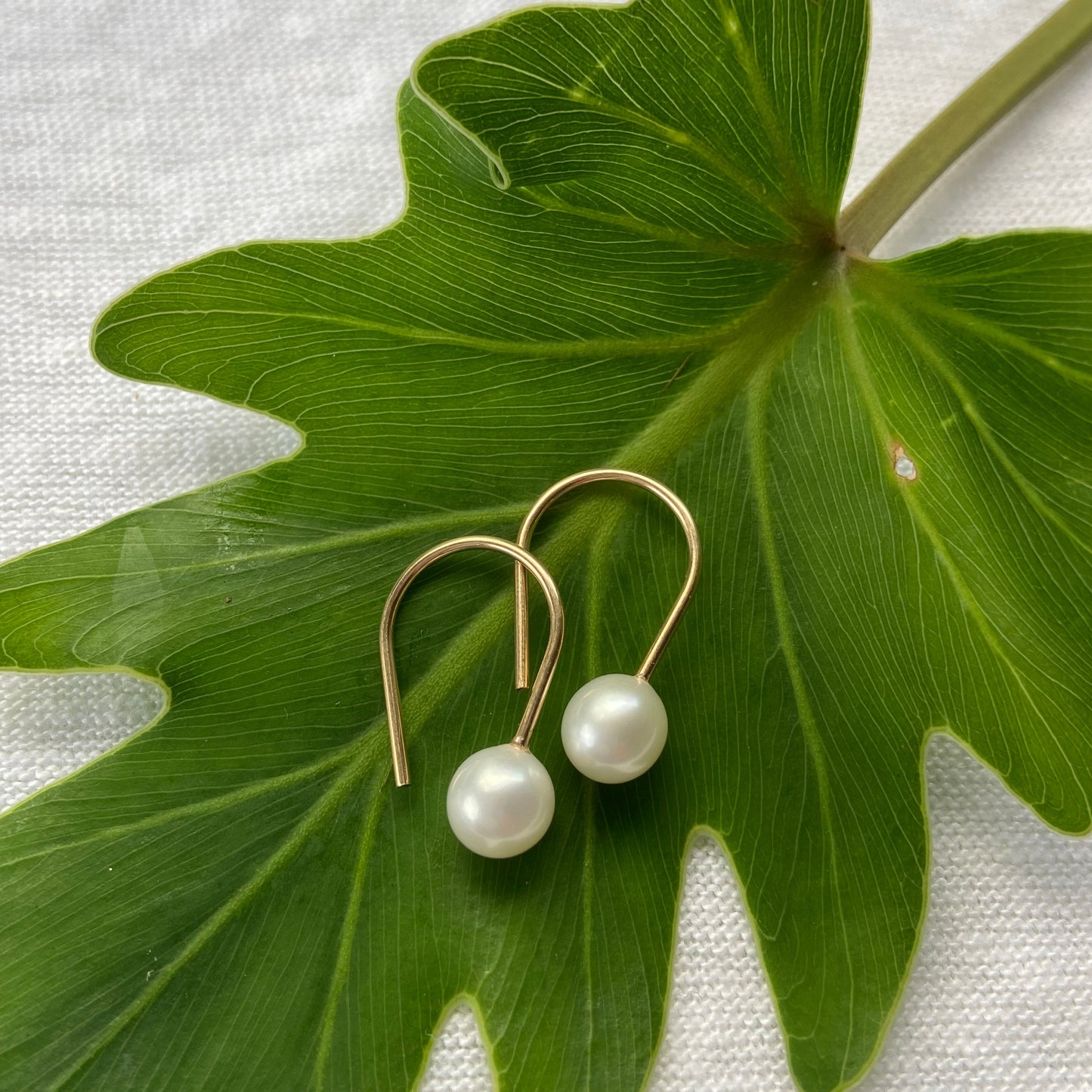 Pearl Horseshoe Earrings
