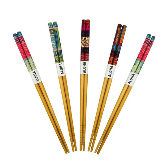 Hawaiian Tribal Reusable Chopstick Set