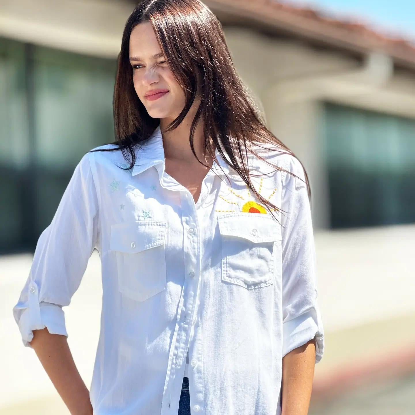 White Hello Sunshine Shirt